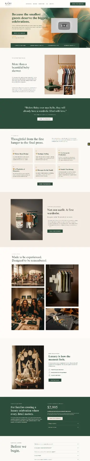 Baby Shower Boutique — Luxury Funnel